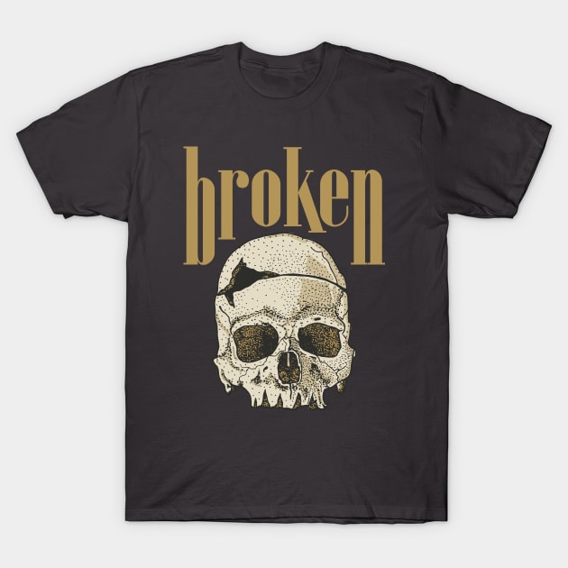 Broken Skull T-Shirt by AlinaPlesia